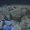 Rare Several Forsterite Crystals with Two Lazurite Crystals On Matrix 85 Gram view 1