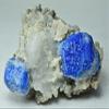 Rare Several Forsterite Crystals with Two Lazurite Crystals On Matrix 85 Gram view 4