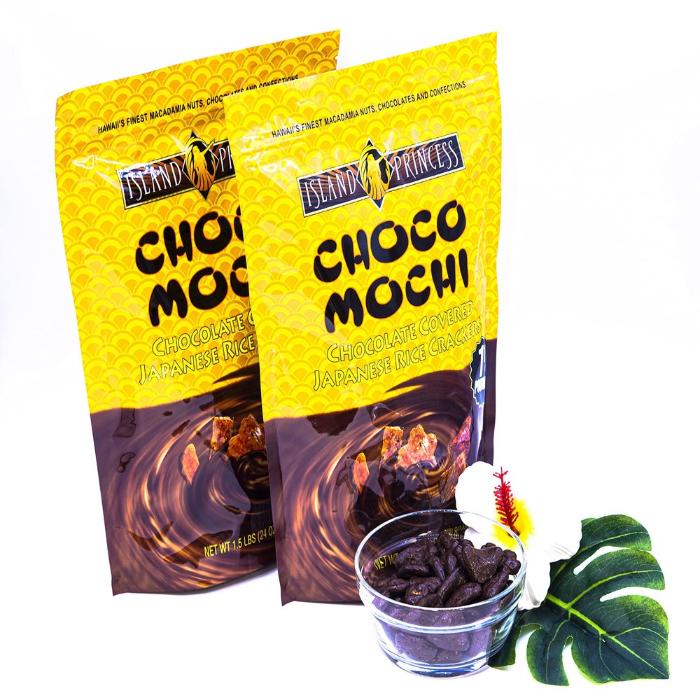 Island Princess Choco Mochi Chocolate Covered Japanese Rice Crackers 2/1.5 Lb Each AmazonInchs Choice