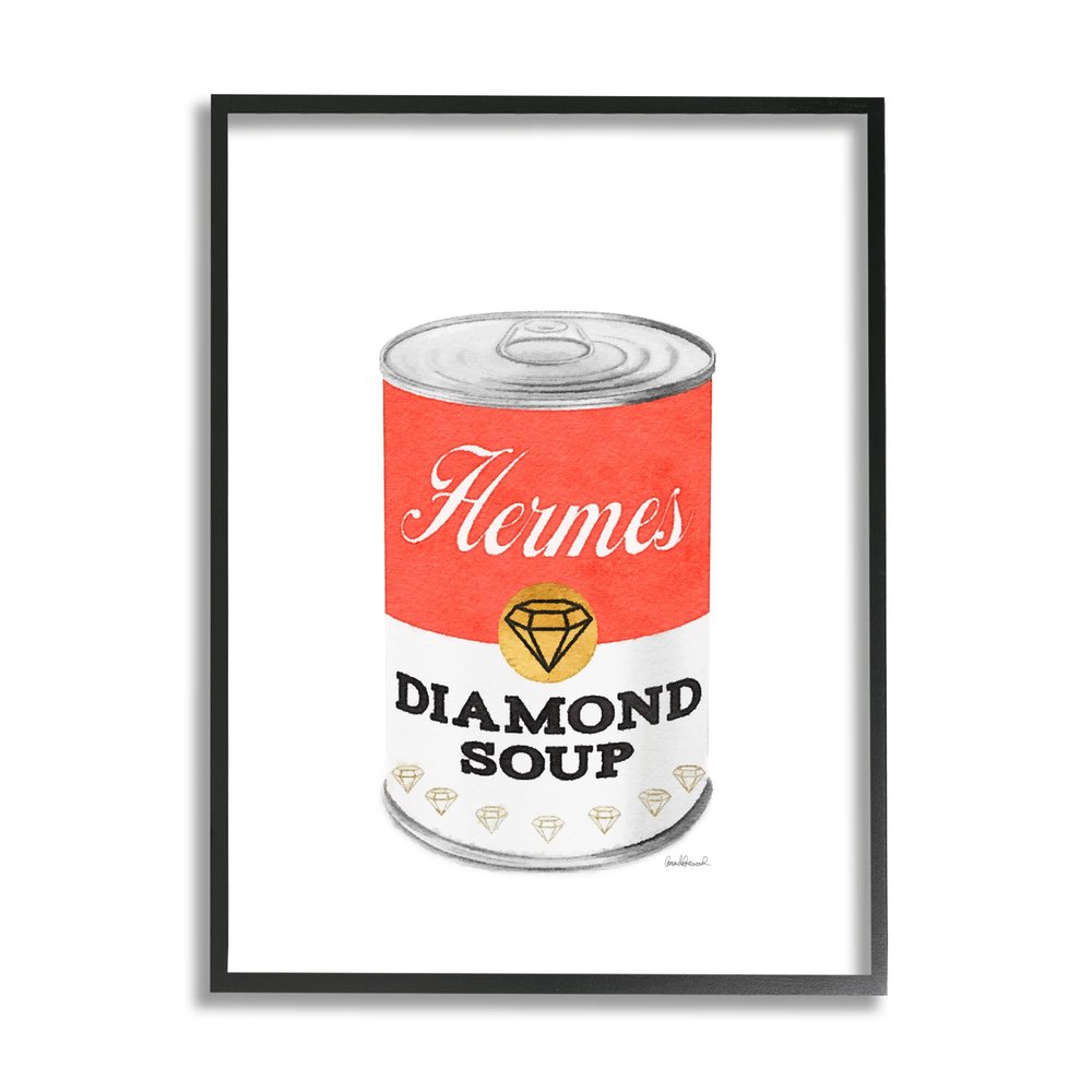 Glam Pop Condensed Soup Can Red Fashion Designer