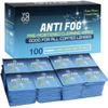 Anti Fog Wipes for Glasses Pre Moistened Cleaner Lens Wipes for Screens, Binoculars, Face Sheilds, Ski Masks, Swim Goggles, Individual Wrapped Antifog for Eyeglass Cleaner (100 Pack) view 1