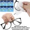 Anti Fog Wipes for Glasses Pre Moistened Cleaner Lens Wipes for Screens, Binoculars, Face Sheilds, Ski Masks, Swim Goggles, Individual Wrapped Antifog for Eyeglass Cleaner (100 Pack) view 2