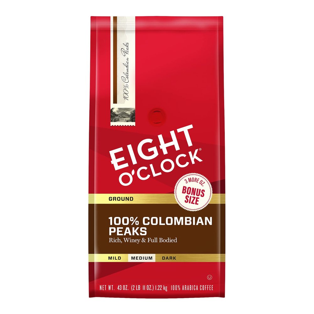 Eight O'Clock Coffee, Colombian, Ground Coffee, 43 Ounce
