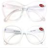 2 Pairs Deluxe Women Reading glasses - Magnified Readers Cateye Vintage Jackie Oval (1 White 1 Clear, 2.75) view 3