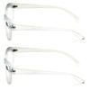2 Pairs Deluxe Women Reading glasses - Magnified Readers Cateye Vintage Jackie Oval (2 Clear, 2.50) view 2