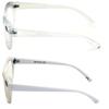 2 Pairs Deluxe Women Reading glasses - Magnified Readers Cateye Vintage Jackie Oval (1 White 1 Clear, 2.50) view 2