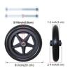 2 Pieces Wheelchair Caster Wheels, 7inch 8inch Wheelchair Wheels (5/16" Bearing/Axle) Easy To Scroll 2-3/8" (60 Mm) Hub Width- Easy To Install, Solid With Polyurethane Rubber Tire - With Wrench view 4