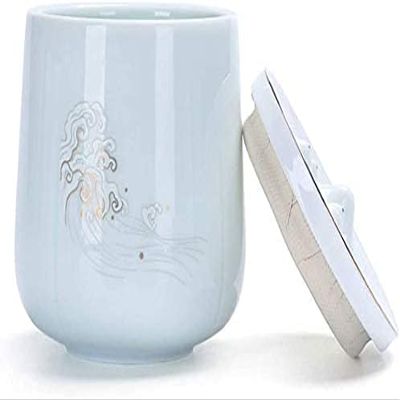 Cremation Urn Pet urn urns for Ashes Pet Urns for Ashes | Funeral Urn | Ceramics Handcrafted Cremation Urns | Memorial Urn | Garden Urn for Small Dogs, Cats, Rabbits, Small Animals, Etc. WEWY