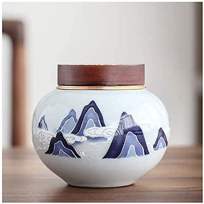 Cremation Urn Pet urn urns for Ashes Pet Cremation Urn for Ashes Funeral Urn for Adult Pet Ashes,Human Medium and Large Memorial Urns,Handmade Ceramics Keepsake WEWYQSJXBXF-211105(Color:A)