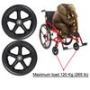 LIGUOYI 2 Pcs Wheelchair Front Castor Wheels Replacement, 7inch 8inch Front Wheel & Solid Tyre, 5/16" (8 Mm) Axle 2-3/8" (60 Mm) Hub Width,Replacement Wheels for Walkers Rollators, with Wrench view 3