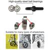 LIGUOYI 2 Pcs Wheelchair Front Castor Wheels Replacement, 7inch 8inch Front Wheel & Solid Tyre, 5/16" (8 Mm) Axle 2-3/8" (60 Mm) Hub Width,Replacement Wheels for Walkers Rollators, with Wrench view 4