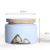 Cremation Urn Pet urn urns for Ashes Urns for Ashes Adult,Human Small Memorial Urns, Ceramic Mini Portable Bamboo Cover Sealed Memorial Jar, Burial Urn at Home or Cemetery, Dog, Cat WEWYQSJXBX view 2
