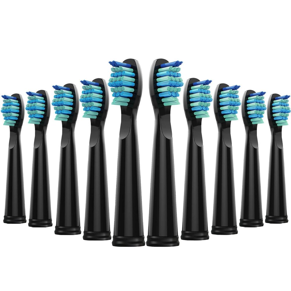 10 Pack Toothbrush Replacement Heads Compatible with Fairywill FW-507/508/515/551/917/959/2011, FW-D1/FW-D3/FW-D7/FW-D8, Most SG Series, HP126A, TB-5 Medium Soft Bristles Brush