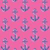 Pink Blue Anchor Wrapping Paper Premium Gift Wrap Party Decoration (12 foot x 30 inch roll) view 2