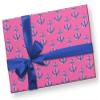 Pink Blue Anchor Wrapping Paper Premium Gift Wrap Party Decoration (12 foot x 30 inch roll) view 3