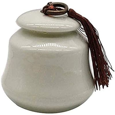 Cremation Urn Pet urn urns for Ashes Pet Memorial Ceramics Urn Cremation Keepsake Cremation Urns for Ashes High-End Handmade Ceramic Urn WEWYQSJXBXF-211105(Size:Off-White)