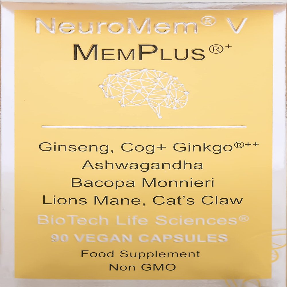 Memory Plus Cardiovascular - Help Normal Memory & Cognitive Performance, XL 90 Capsules, NeuroMem IQ (IQ5-90)