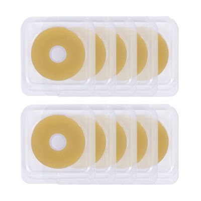 10PCS Ostomy Barrier Rings,Sting Free Moldable Ostomy Rings,Hydrocolloid Skin Extender Rings for colostomy Bags