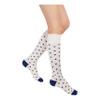 Rejuva Womens Heart Pattern Knee High 15-20 mmHg Graduated Compression Socks view 1