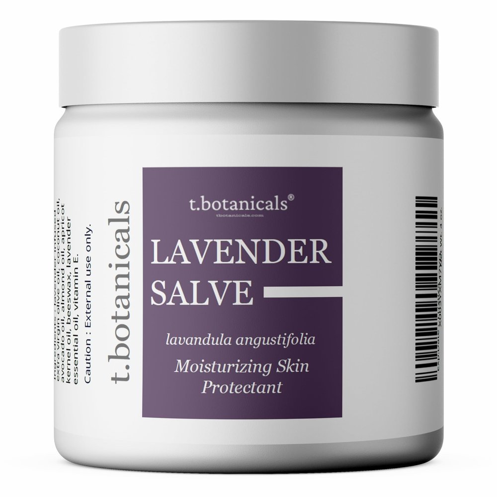 Lavender Salve, All Natural Moisturizing Lavender Balm, Skin Protectant Repair Ointment for Irritated Skin (4 oz)
