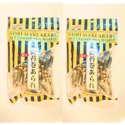 2 Pack Rice Cracker With Seaweed (3 Oz Each Pack)