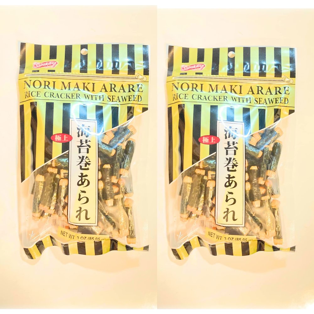 2 Pack Rice Cracker With Seaweed (3 Oz Each Pack)