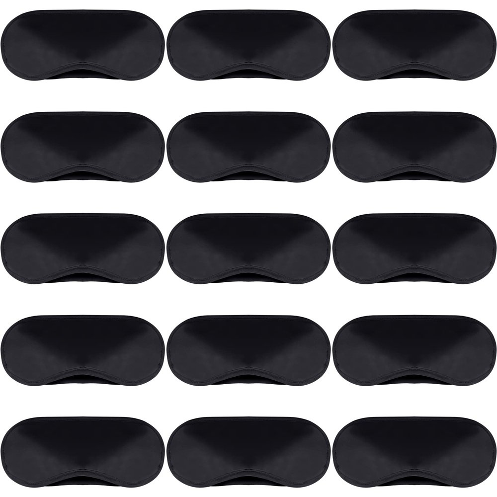100 Pack Eye Mask Disposable Blindfolds for Games with Nose Pad Soft Eye Cover Party Pack Sleep Eye Masks Eye Shade Mask Women Men Kids (Black)