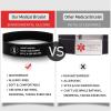 BAUMA AUTO Medical Alert ID Bracelets Personalized Engraving Waterproof Emergency Bracelets Various Color Silicone Wristbands for Men Women (Purple Red) view 4
