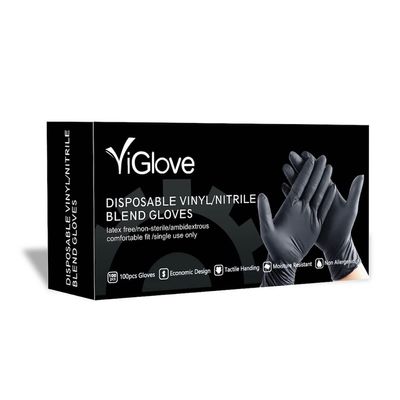 1 Case of 1000 Black Nitrile Gloves (Small)