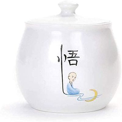 Urns Pet urn Cremation Urn urns for Ashes Handmade Ceramic Pet Urns for Adult Pet Ashes Human Medium and Large Memorial Urns(Size11cmx9.5Cm) WEWYQSJXBXF-211107(Color:1)