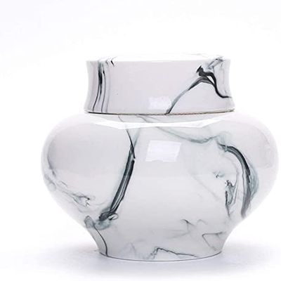 Cremation Urn Pet urn urns for Ashes Burial Urns Adult for Ashes or Pet at Home Cremation Urns Ceramics Urn Handmade Ceramic Pet Urn WEWYQSJXBXF-211107(Color:A)
