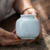 Cremation Urn Pet urn urns for Ashes Funeral Urn for Adult Pet Ashes Handmade Ceramic Pet Urn Human Medium and Small Memorial Urns WEWYQSJXBXF-211107(Color:2) view 3