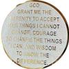 10 Year AA Medallion Reflex White Glitter Gold Plated Color Chip view 4