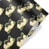 Black and Yellow Pansy Wrapping Paper Premium Gift Wrap Party Decoration (12 foot x 30 inch roll) view 1