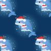 Santa Dolphin Wrapping Paper Premium Gift Wrap Party Decoration (12 foot x 30 inch roll) view 2