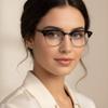 2SeeLife Premium Half Rim Reading Glasses Women & Men - Fits all Face Shapes, Metal & Sturdy Readers, Spring Hinges, Matte Black, +2.00 view 3