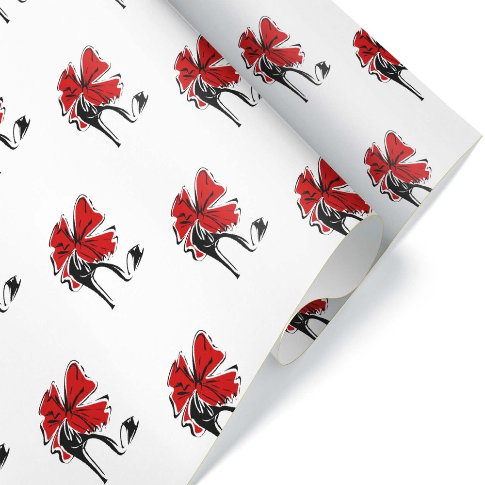 Black and Red High Heels Wrapping Paper Premium Gift Wrap Party Decoration (12 foot x 30 inch roll)