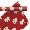 Red Elephant Wrapping Paper Premium Gift Wrap Party Decoration (One 20 inch x 30 inch sheet) view 1