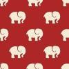 Red Elephant Wrapping Paper Premium Gift Wrap Party Decoration (One 20 inch x 30 inch sheet) view 2