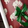 Red Elephant Wrapping Paper Premium Gift Wrap Party Decoration (One 20 inch x 30 inch sheet) view 4