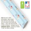 Cute Santa Hat Corgi Blue Christmas Wrapping Paper Premium Gift Wrap (One 20 inch x 30 inch sheet) view 4
