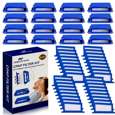 52Pcs CPAP Filters Compatible with Dream Station CPAP Machine, Replacement Filter Kit Includes 16 Pollen Filter and 36 Disposable Ultra-Fine Filters - CPAP Supplies