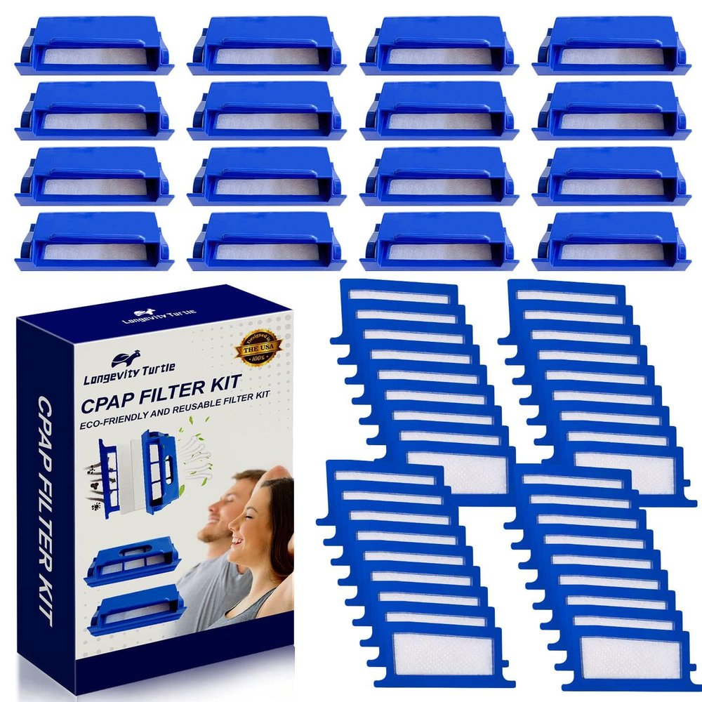 52Pcs CPAP Filters Compatible with Dream Station CPAP Machine, Replacement Filter Kit Includes 16 Pollen Filter and 36 Disposable Ultra-Fine Filters - CPAP Supplies