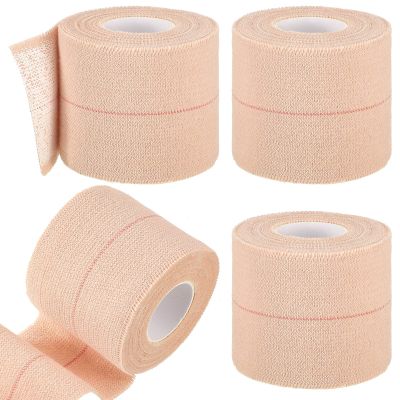 4 Rolls Elastic Tape Adhesive Elastic Tape Self Adhesive Bandage Wrap Flexible Stretch Bandages for Sports Ankle, Knee and Wrist Animal Pets, 5 Yard