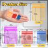 400 Pcs Small Plastic Bags- 7 MIL Thick, Mini Plastic Seal Jewelry Earrings Coin Candy Bags, Resealable Strong Poly Baggies for Travel, Storage, Packaging Shipping (Blue, Red, Orange, Pink) view 2