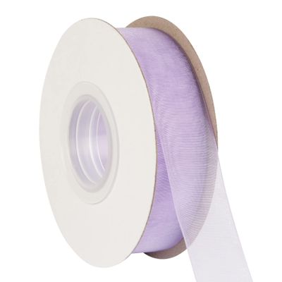 AVANAVA 1 Inch Wide Sheer Organza Ribbon Multi-Colors for Gift Wrapping Bouquet Wedding Decoration Floral Arrangement - 50 Yards (Lt. Orchid)