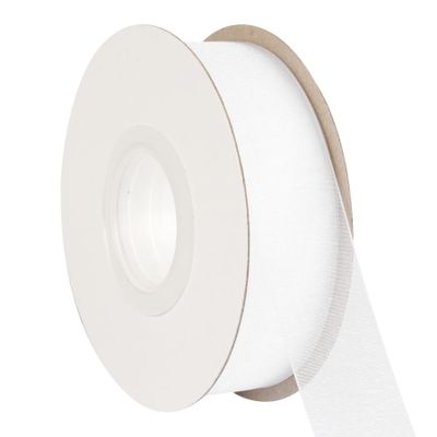 AVANAVA 1 Inch Wide Sheer Organza Ribbon Multi-Colors for Gift Wrapping Bouquet Wedding Decoration Floral Arrangement - 50 Yards (White)