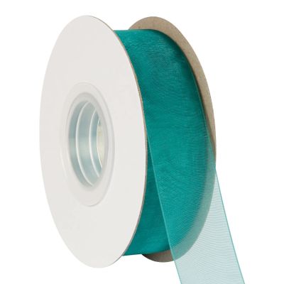AVANAVA 1 Inch Wide Sheer Organza Ribbon Multi-Colors for Gift Wrapping Bouquet Wedding Decoration Floral Arrangement - 50 Yards (Mallard)