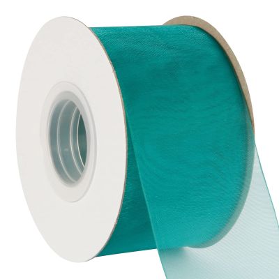 AVANAVA 2 Inch Wide Sheer Organza Ribbon Multi-Colors for Gift Wrapping Bouquet Wedding Decoration Floral Arrangement - 50 Yards (Mallard)