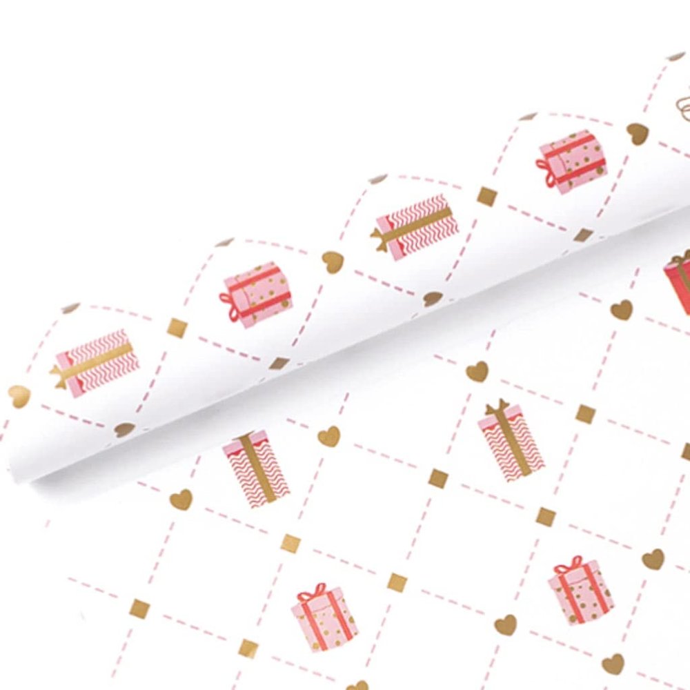 WYDNX Gift Wrapping Paper Cute Style Book Cover Wrapping Paper Environmental Protection Material for Adult Children All Occasion (Color : A)